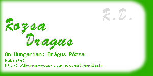 rozsa dragus business card